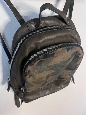Margot High Quality Leather Camo Backpack